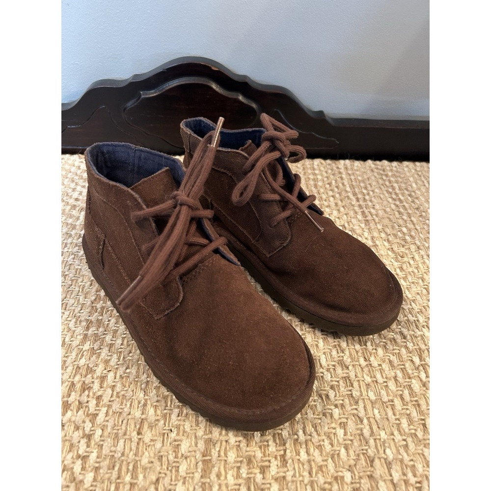 UGG Derrick Chocolate Brown Chukka Boots Kids Sz 2 Youth Bootie Boho Autumn